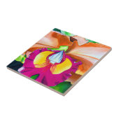 Farbige Blume Orchideen Fliese (Seite)