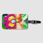 Farbige Blume Orchideen Gepäckanhänger (Vorderseite (Horizontal))
