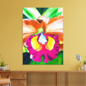 Farbige Blume Orchideen Leinwanddruck (Insitu (Wohnzimmer))