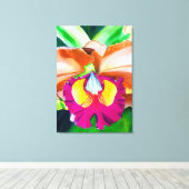 Farbige Blume Orchideen Leinwanddruck (Insitu (Holzboden))