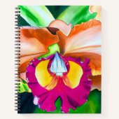 Farbige Blume Orchideen Notizblock (Vorderseite)