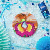 Farbige Blume Orchideen Pappteller (Party)