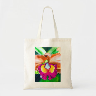 Farbige Blume Orchideen Tragetasche