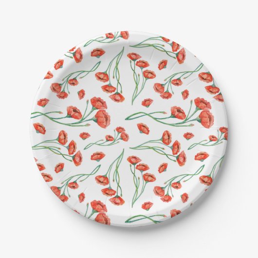 Farbige Blume Pappteller (Vorderseite)