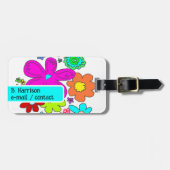 Farbige Blume Personalisierte Gepäckmarken Gepäckanhänger (Vorderseite horizontal)