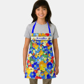 Farbige Blume personalisierter, benutzerdefinierte Schürze (Insitu)