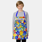 Farbige Blume personalisierter, benutzerdefinierte Schürze (Getragen)