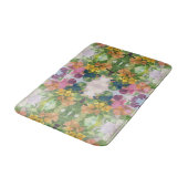 Farbige Blume Petals Aquarellmuster Malerei Badematte (Schrägansicht)