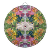 Farbige Blume Petals Aquarellmuster Malerei Dartscheibe (vorne)