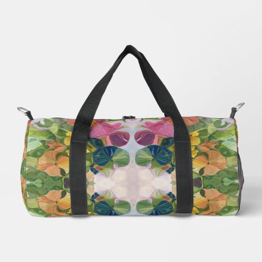 Farbige Blume Petals Aquarellmuster Malerei Duffle Bag (Vorderseite)