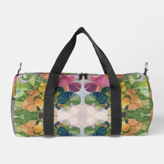 Farbige Blume Petals Aquarellmuster Malerei Duffle Bag (Rückseite)