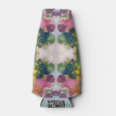 Farbige Blume Petals Aquarellmuster Malerei Flaschenkühler (Vorderseite)