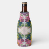 Farbige Blume Petals Aquarellmuster Malerei Flaschenkühler (Flaschenvorderseite)
