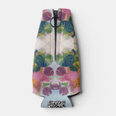 Farbige Blume Petals Aquarellmuster Malerei Flaschenkühler (Rückseite)