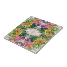 Farbige Blume Petals Aquarellmuster Malerei Fliese