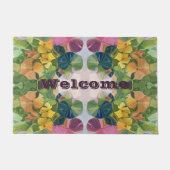Farbige Blume Petals Aquarellmuster Malerei Fußmatte (Vorderseite)