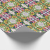 Farbige Blume Petals Aquarellmuster Malerei Geschenkpapier (Ecke)