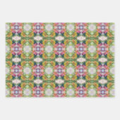 Farbige Blume Petals Aquarellmuster Malerei Geschenkpapier Set (Vorderseite 2)