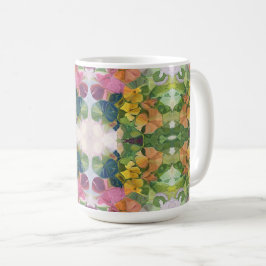 Farbige Blume Petals Aquarellmuster Malerei Kaffeetasse