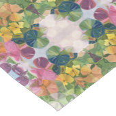 Farbige Blume Petals Aquarellmuster Malerei Kurzer Tischläufer (Ecke)