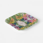 Farbige Blume Petals Aquarellmuster Malerei Pappteller (Gewinkelt)