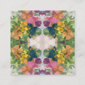 Farbige Blume Petals Aquarellmuster Malerei Quadratische Visitenkarte (Vorderseite)