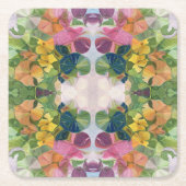 Farbige Blume Petals Aquarellmuster Malerei Rechteckiger Pappuntersetzer (Vorderseite)