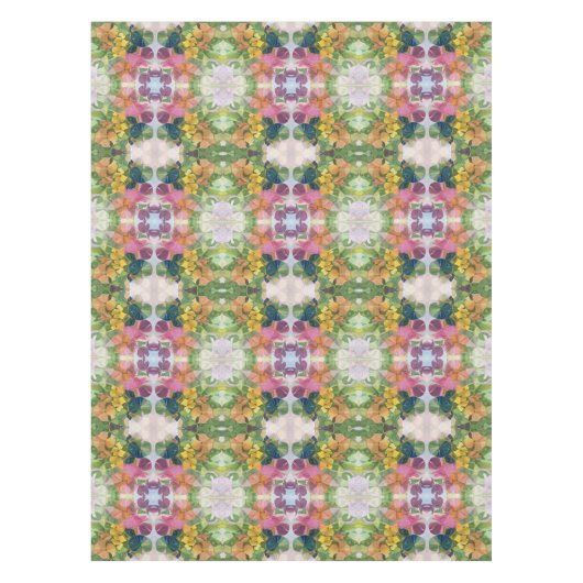 Farbige Blume Petals Aquarellmuster Malerei Tischdecke (Vorderseite)