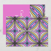Farbige Blume Petals Thunder_Cove Einladung (Vorne/Hinten)