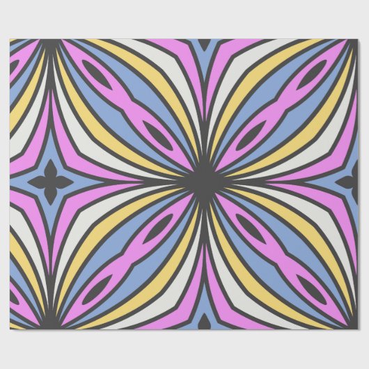 Farbige Blume Petals Thunder_Cove Geschenkpapier (Flach)