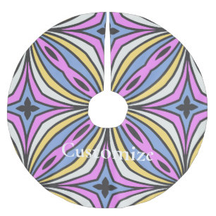 Farbige Blume Petals Thunder_Cove Polyester Weihnachtsbaumdecke