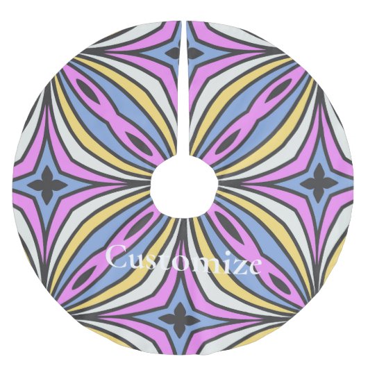 Farbige Blume Petals Thunder_Cove Polyester Weihnachtsbaumdecke (Vorderseite)