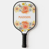 Farbige Blume Pickleball Schläger (Rückseite)