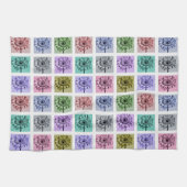 Farbige Blume Pop Art Pattern Geschirrtuch (Horizontal)