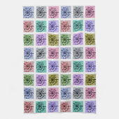 Farbige Blume Pop Art Pattern Geschirrtuch (Vertikal)