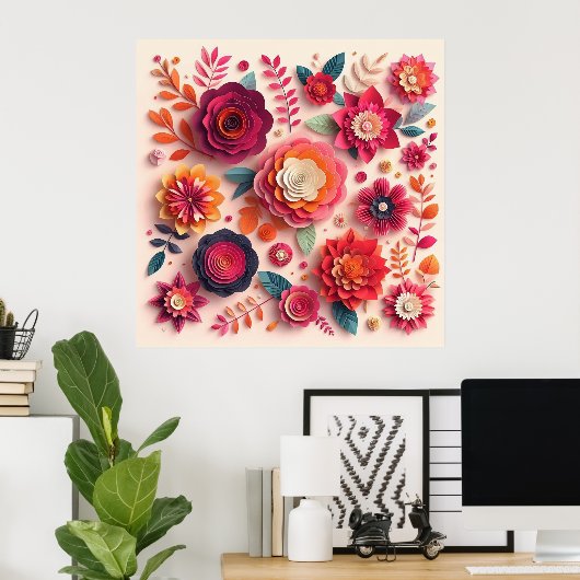 Farbige Blume Poster (Heimbüro)