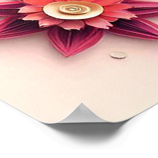 Farbige Blume Poster (Ecke)