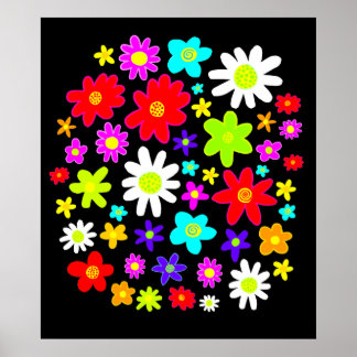 Farbige Blume Poster