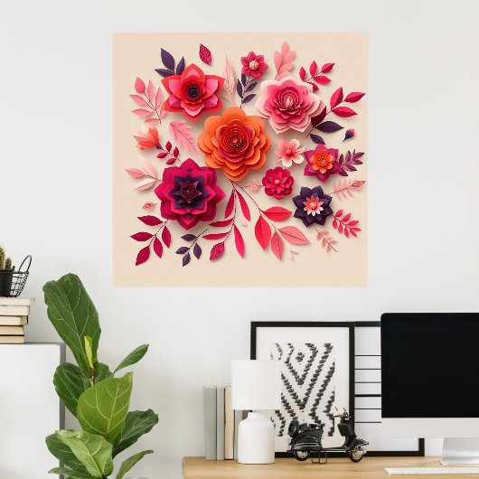 Farbige Blume Poster (Heimbüro)