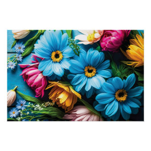 Farbige Blume Poster