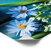 Farbige Blume Poster (Ecke)