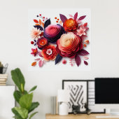 Farbige Blume Poster (Heimbüro)