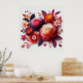 Farbige Blume Poster (Küche)