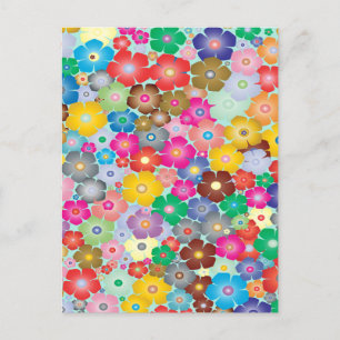 Farbige Blume Postkarte