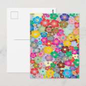 Farbige Blume Postkarte (Vorne/Hinten)
