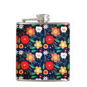 Farbige Blume Power angesagter Kolben Flachmann (Vorderseite)