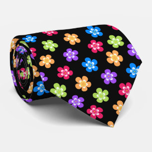 Farbige Blume Power Blume Krawatte