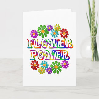 Farbige Blume Power Karte