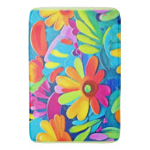Farbige Blume Power Malerei Badematte (Vorderseite Vertikal)
