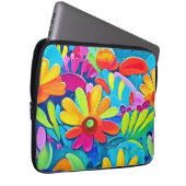 Farbige Blume Power Malerei Laptopschutzhülle (Vorne Rechts)